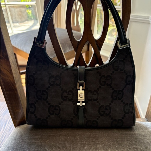 💯  GUCCI Vintage Jackie 1961 Black Women's Bag - Picture 13 of 13